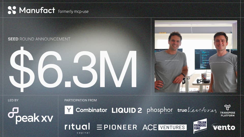 Manufact Raises $6.3M to Build the Cloud for MCP
