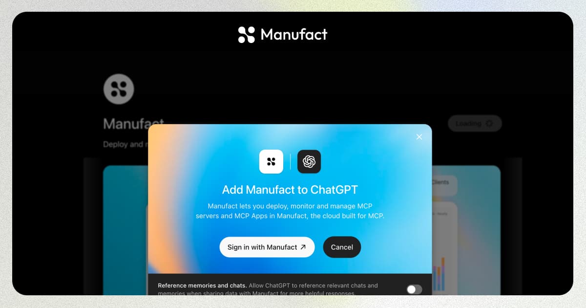 Manufact is live in the ChatGPT App Store