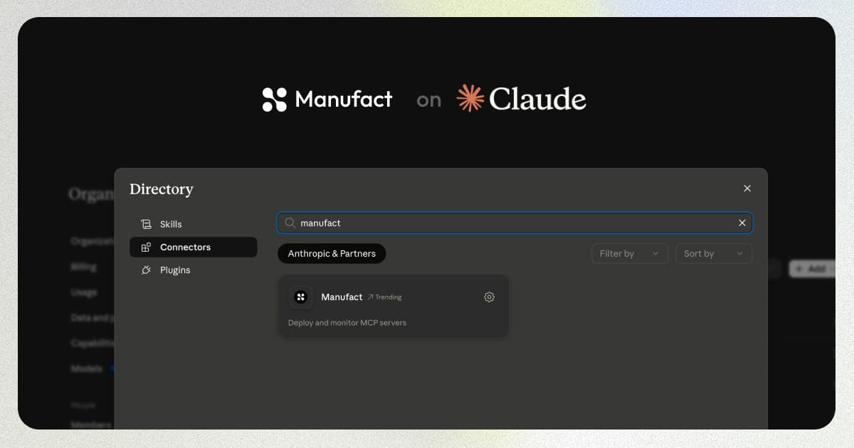 Manufact is now a Claude connector