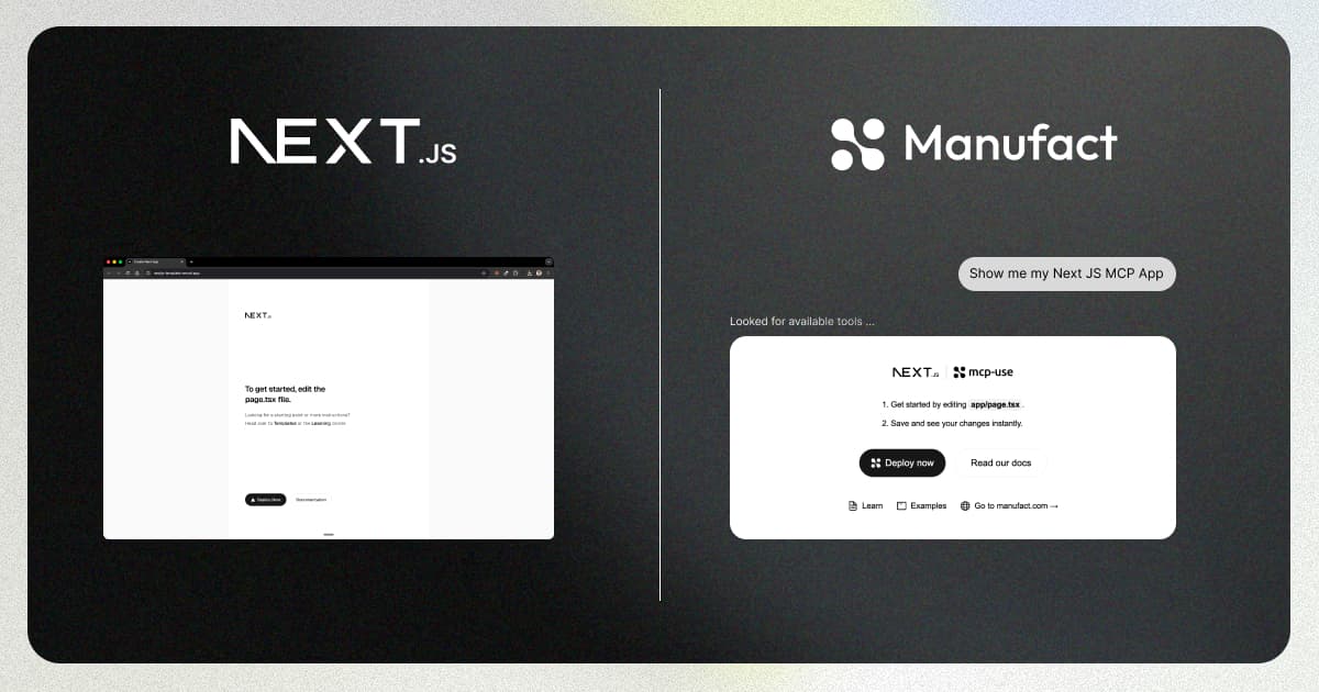 Ship an MCP App from your Next.js repo: two pipelines, one source tree